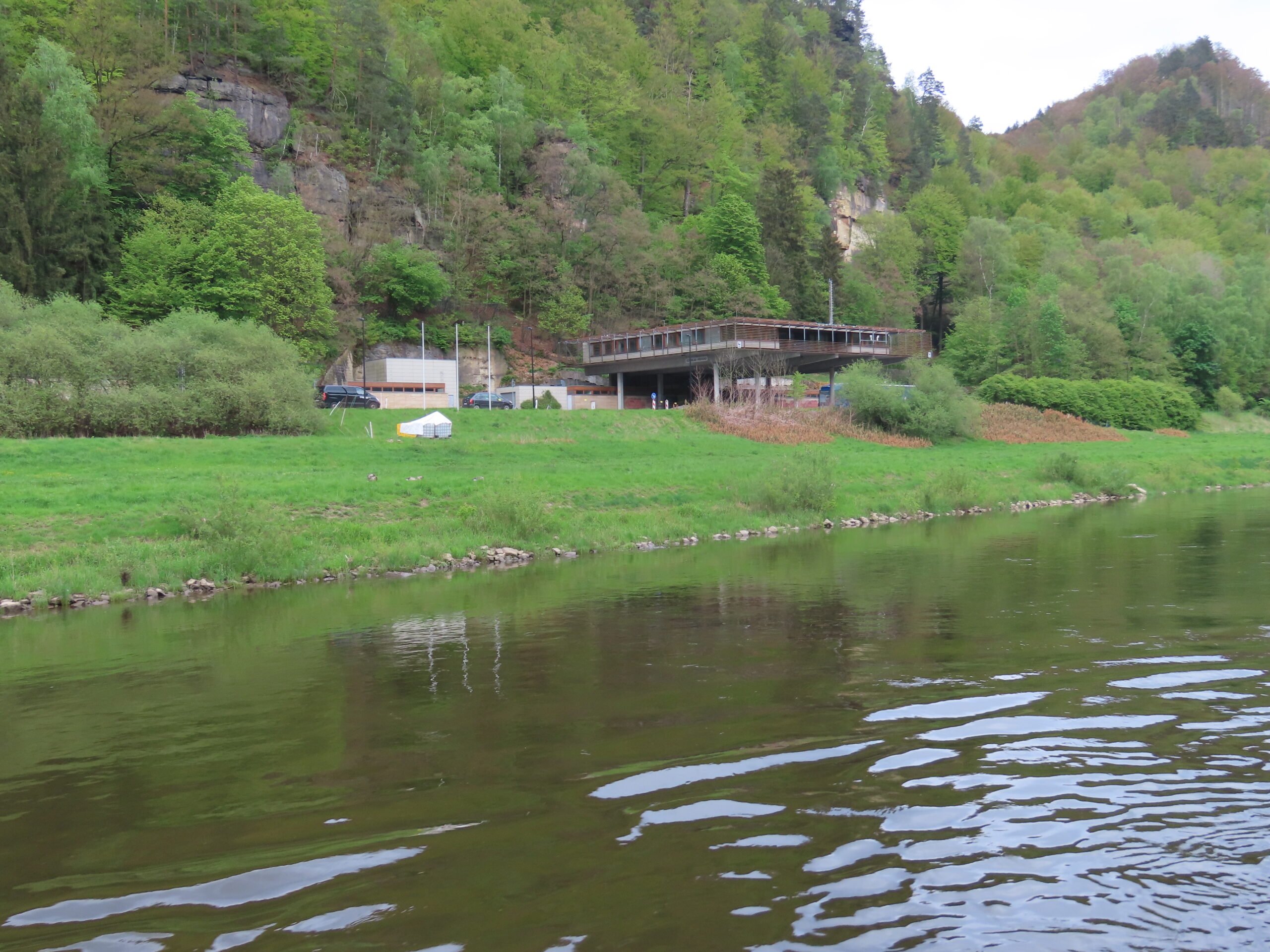2024-04-26 Along the River - Former check point at Czech border A former check point at the Czech border