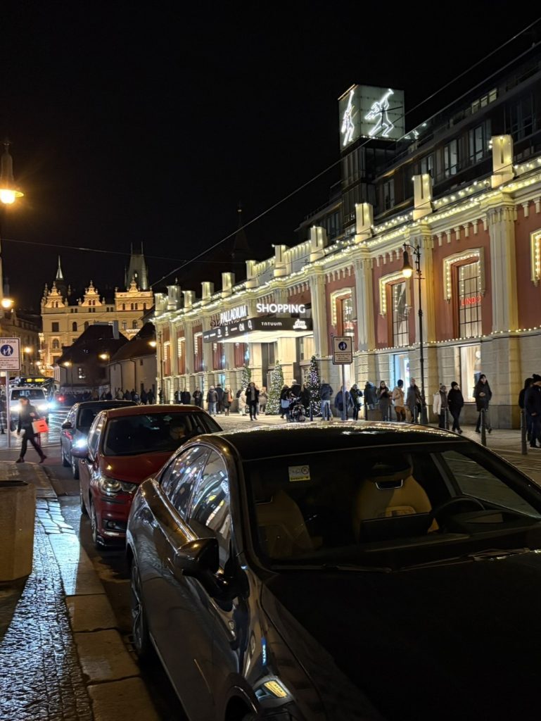 Prague - Night1 Busy Street in Prague